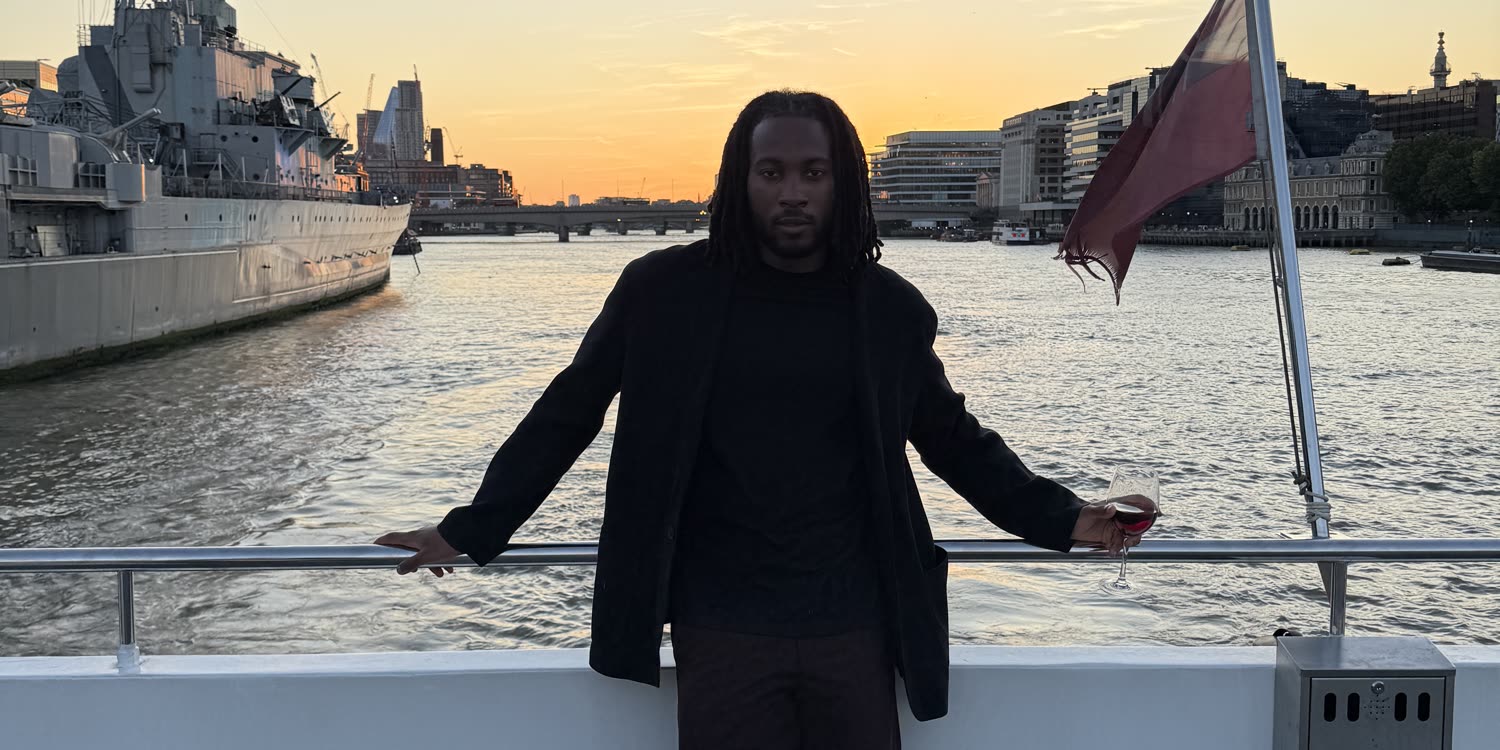 Dearenee Nelson on the Thames at sunset
